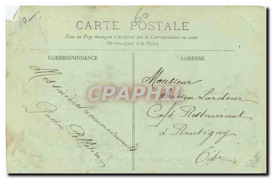 CPA Pierrefonds Le Chateau les Bains et l'Hotel des Bains  — Rückseite