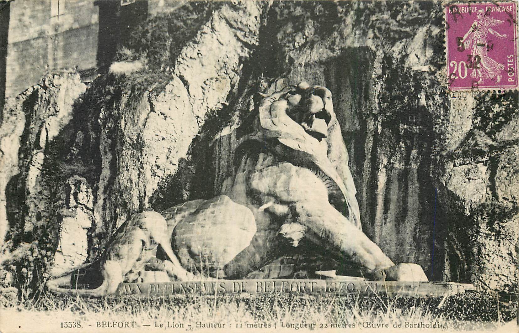 Le Lion — Belfort — Œuvre de Bartholdi — 1870