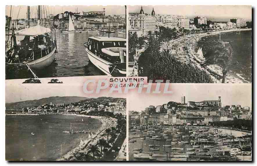 CPA Cannes Le Port La Croisette La Croisette et le Mont Chevalier Le Mont Chevalier 