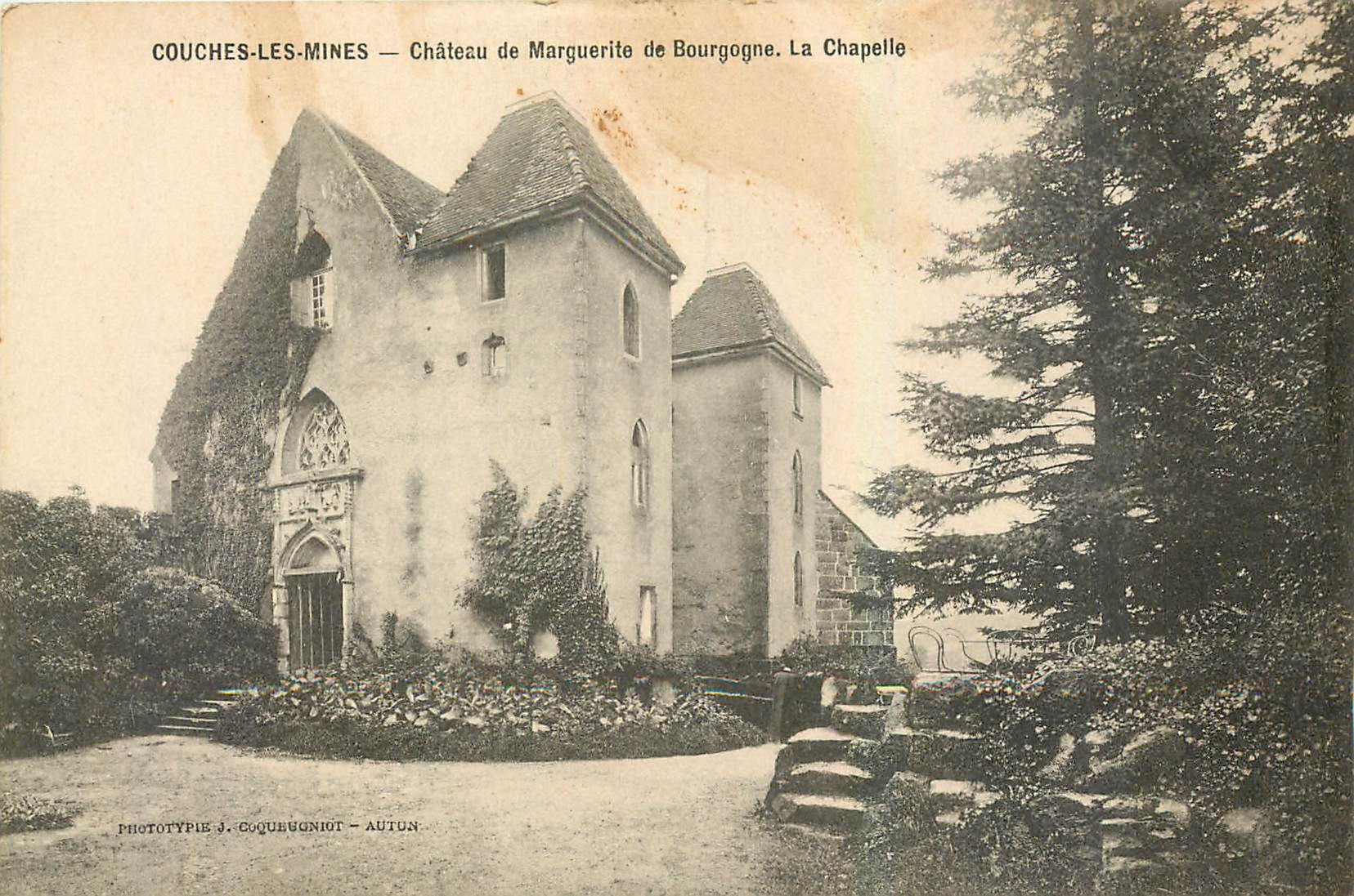 CPA Couches les Mines Chateau de Marguerite de Bourgogne La Chapelle 