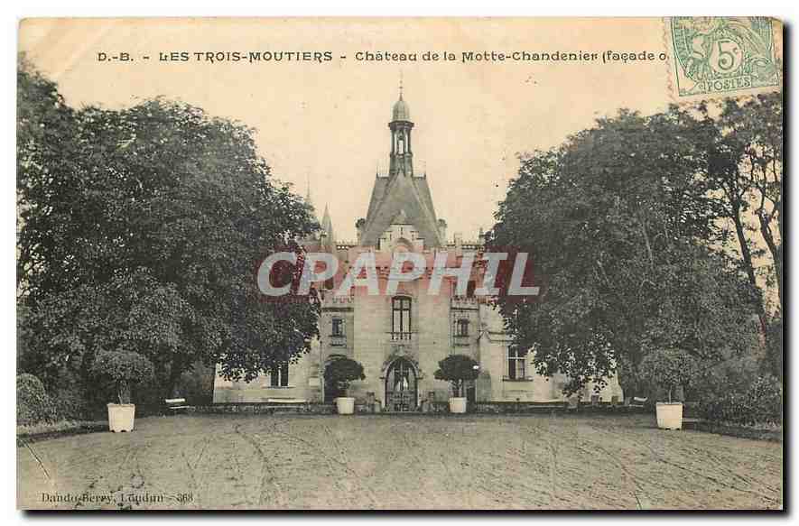 CPA Les trois Moutiers Chateau de la Motte Chandenier facade ouest 