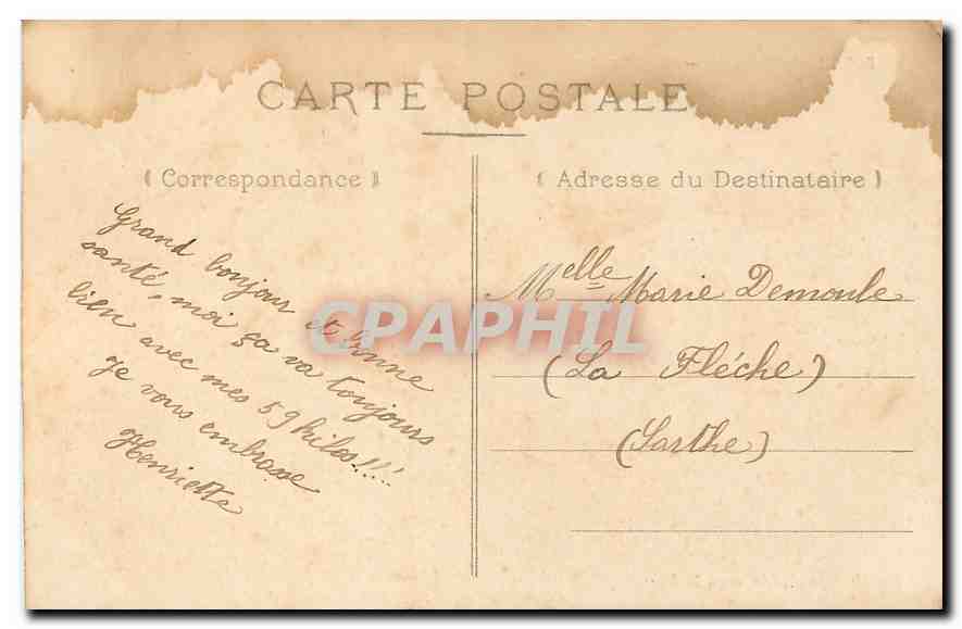 CPA Le Lude Sarthe Chateau du Lude  — Rückseite
