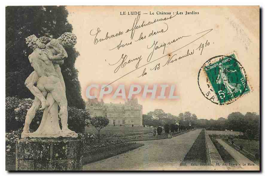 CPA Le Lude Le Chateau les Jardins 