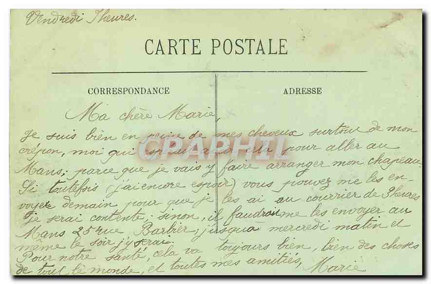 CPA Le Lude Le Chateau Vue du Jardin Francais  — Rückseite