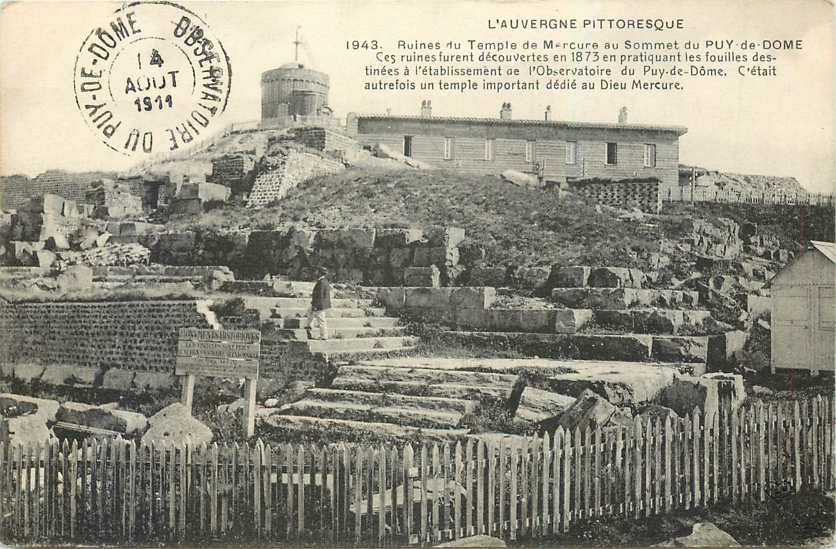 CPA L'Auvergne Pittoresque Ruines du Temple de Mercure au Sommet du Puy de Dome 