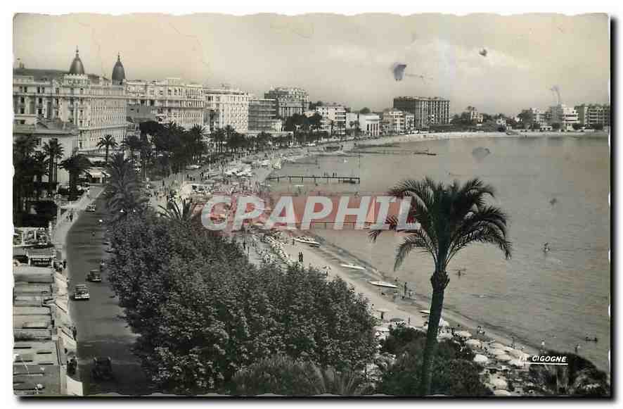 CPA Cannes Alpes Maritimes Les Grands Hotels la Croisette et la Plage 