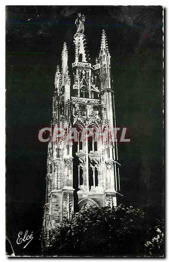 CPA Bordeaux Gironde La Tour Pey Berland la nuit 