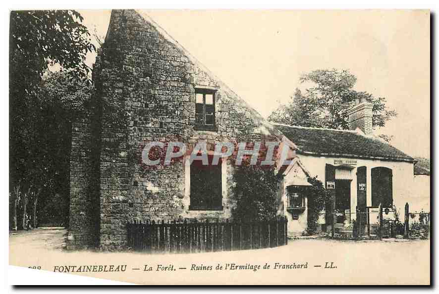 Fontainebleau — La Forêt — Ruinas del Ermitage de Franchard — LL.