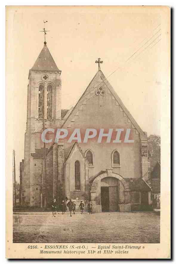 CPA Essonnes S et O Eglise Saint Etienne Monument historique 