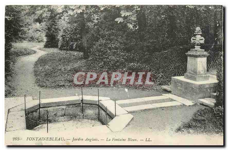 Fontainebleau — Englischer Garten — Blaue Fontaine — LL. — N° 205