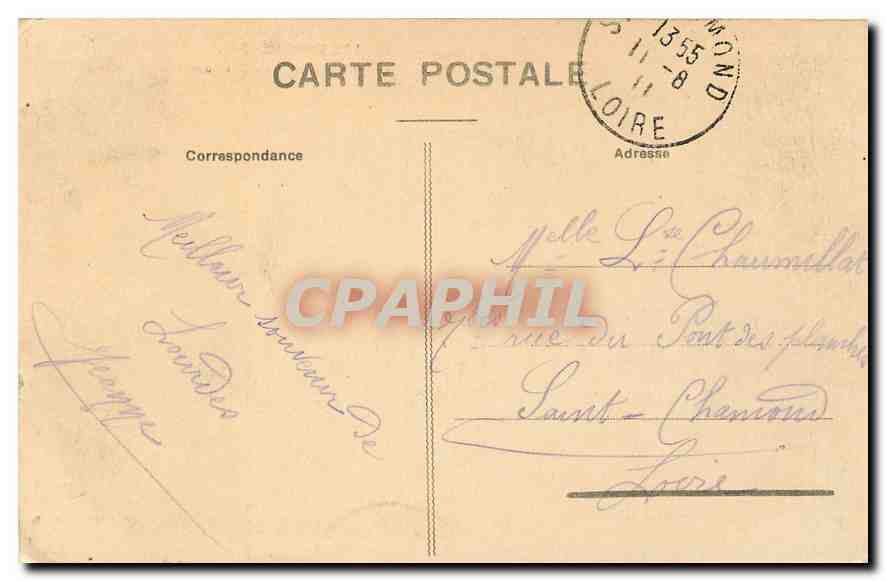 CPA Les Pyrenees Lourdes La Basilique  — Verso