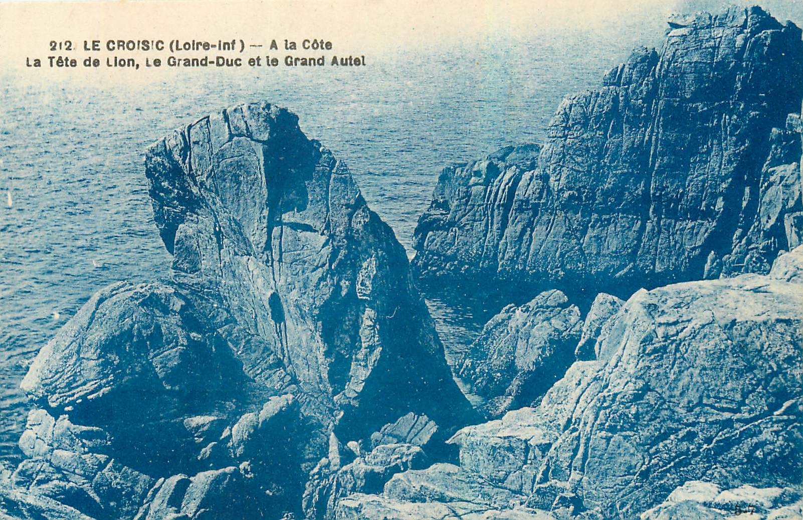 CPA Le Croisic Loire Inf A la Cote la Tete de Lion le Grand Duc et le Grand Autel 