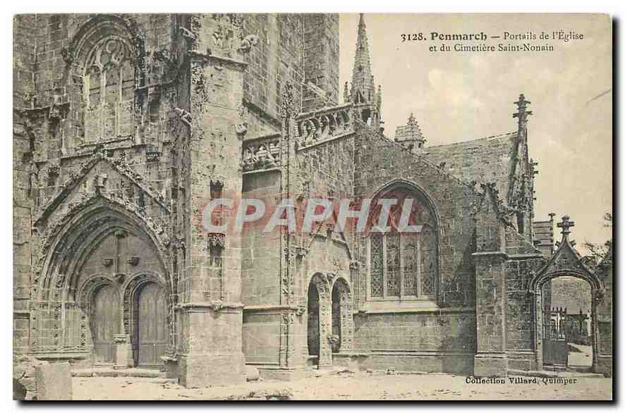 CPA Penmarch Portails de l'Eglise et du Cimetiere Saint Nonain 