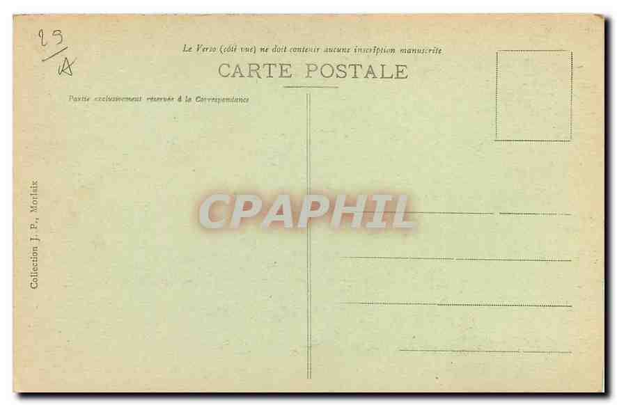 CPA St Pol de Leon Finistere Interieur de la Basilique Les Bas Cotes et Autel du sacre Coeur  — Rückseite