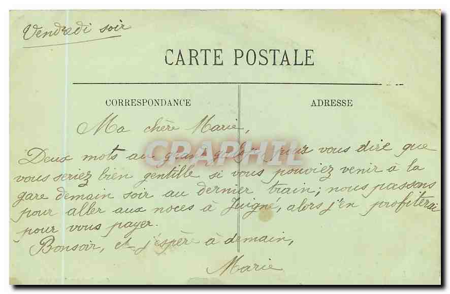 CPA Le Lude Le Chateau vu du Jardin  — Rückseite