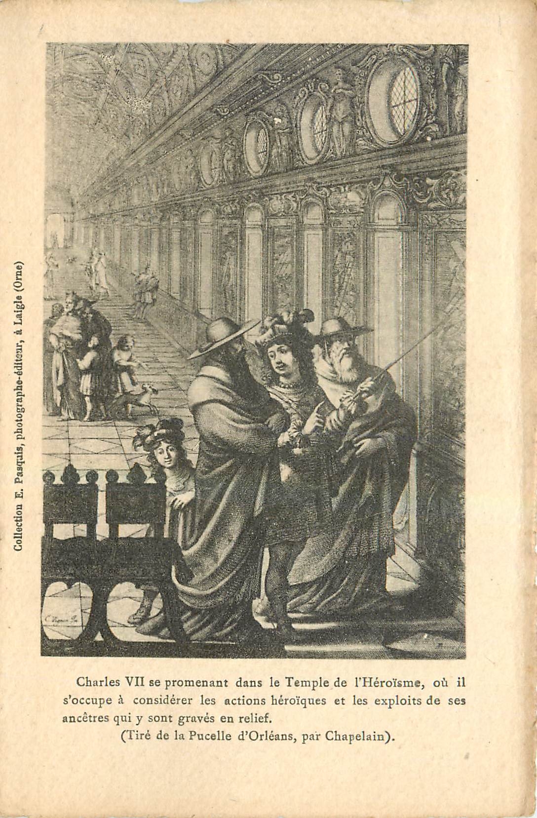 CPA Charles VII se promenant dans le Temple de l'Heroisme 
