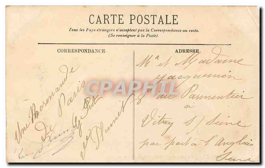 CPA Le Mans La Gare des Tramways de la Sarthe  — Verso