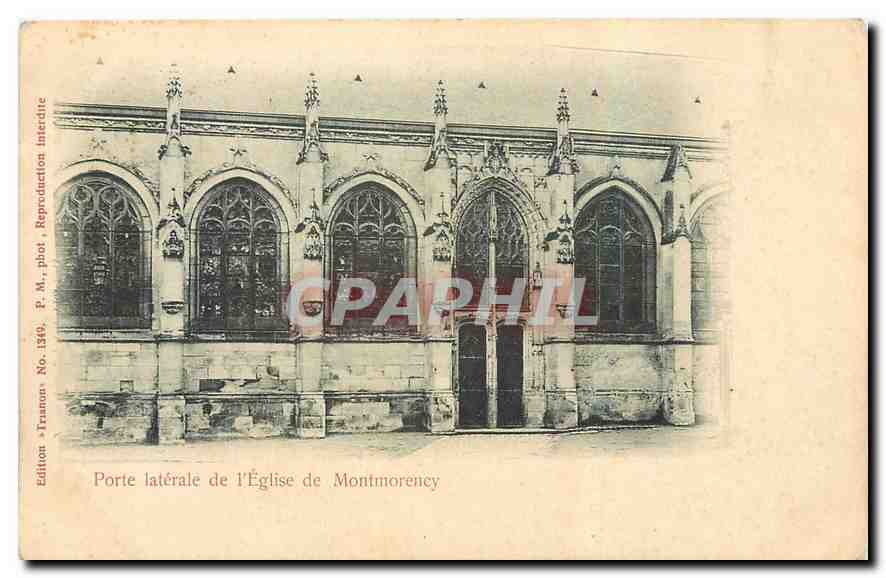 CPA Porte laterale de l'Eglise de Montmorency 
