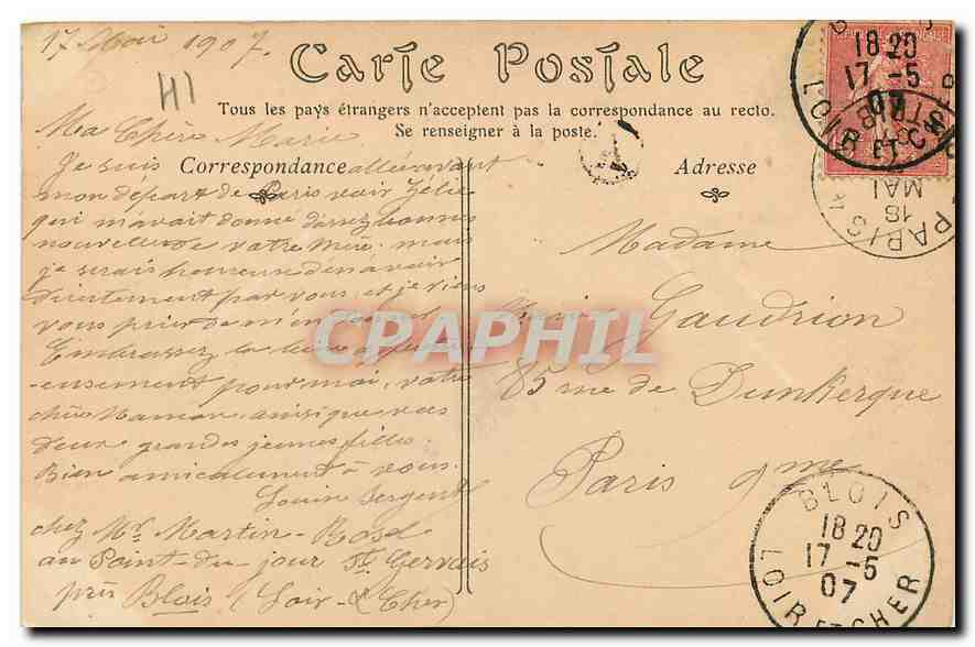 Château de BLOIS — La Cour — ND Éd. n°101 — Rückseite