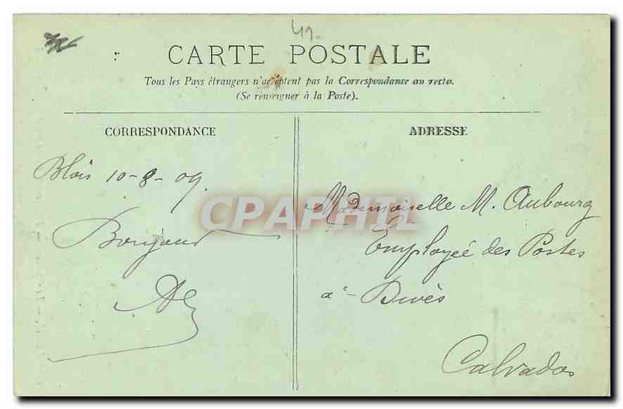 CPA Blois le Chateau Pavillon de Catherine de Medicis  — Verso