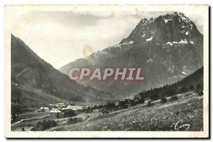 Vallorcine (Haute-Savoie) — L'église et le Mont-Blanc — Combière (éditeur)