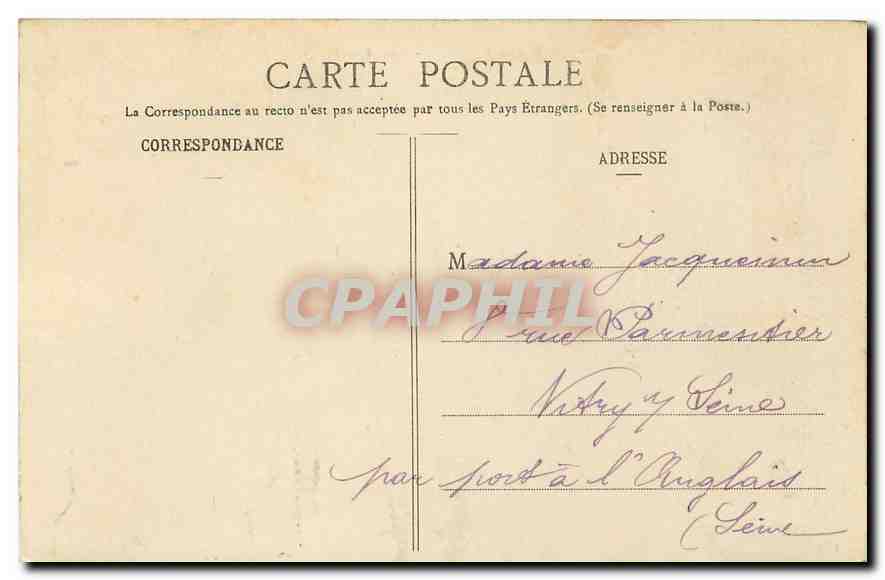 CPA Evian les Bains vue generale  — Verso