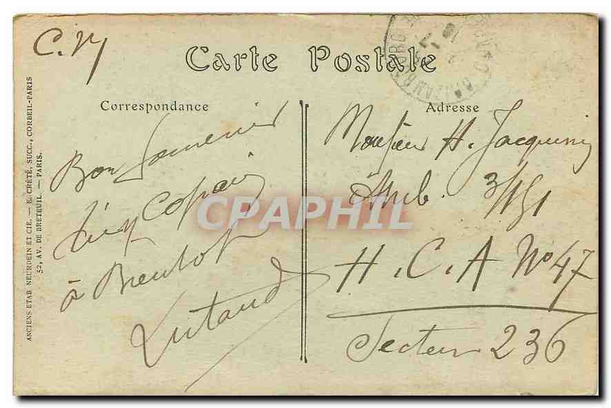 CPA Soissons le Pont des Anglais et sa Barricade  — Rückseite