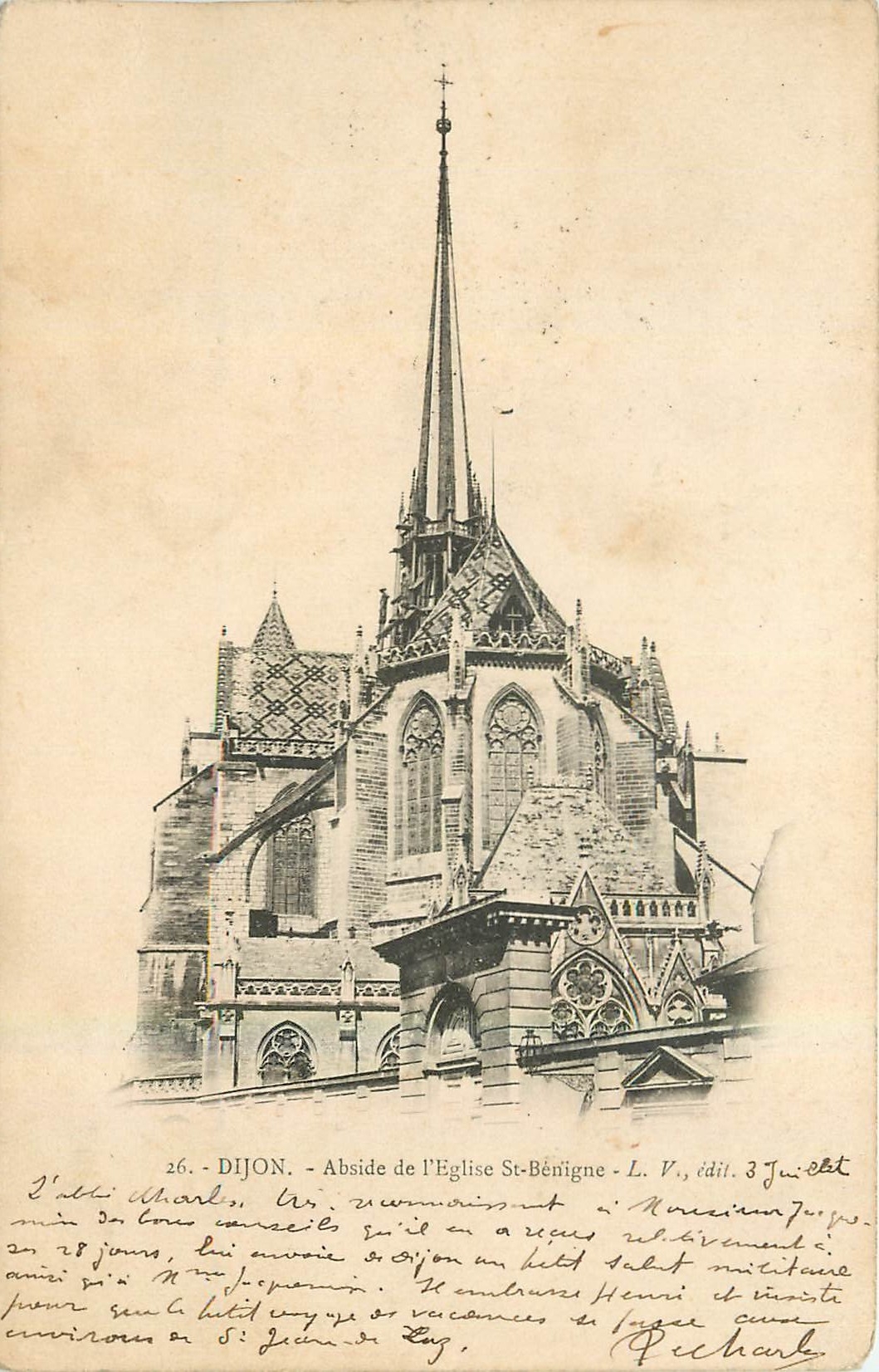 CPA Dijon Abside de l'Eglise St Benigne 