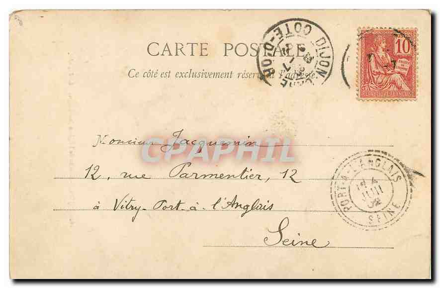 CPA Dijon Abside de l'Eglise St Benigne  — Rückseite