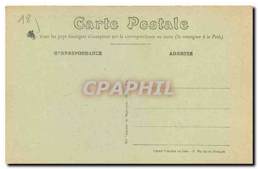 CPA Bourges Palais Jacques Coeur vue prise de la Place Berry  — Rückseite