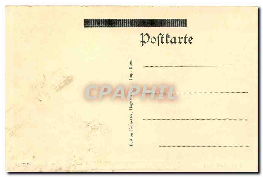 CPA Hagenau Els St Nikolaus  — Rückseite
