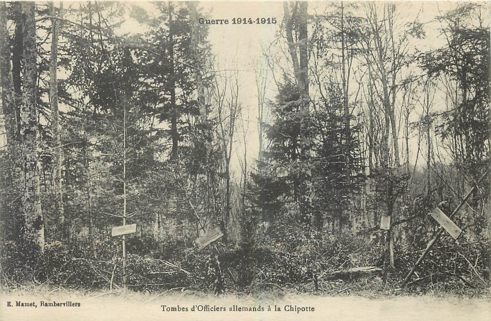 CPA Guerre 1914-1915 Tombeau d'Officiers allemands a la Chipotte 