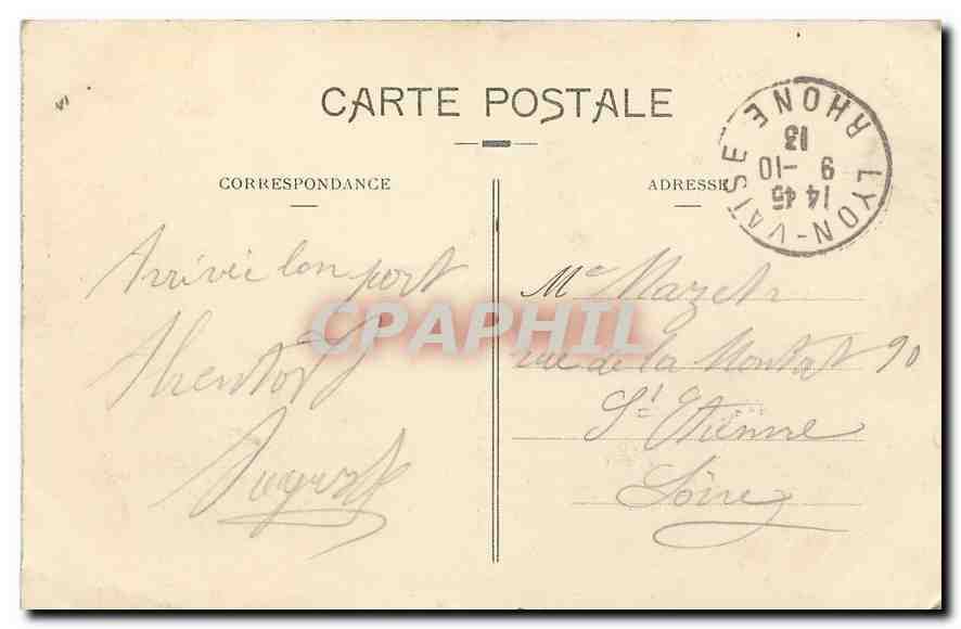 CPA Lyon Place Guichard  — Verso