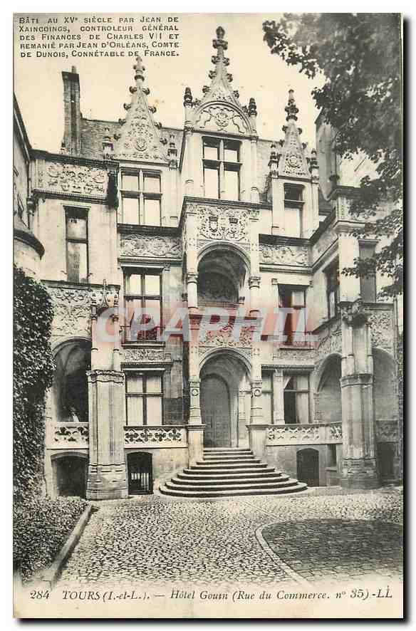 CPA Tours I et L Hotel Gouin Rue du Commerce 
