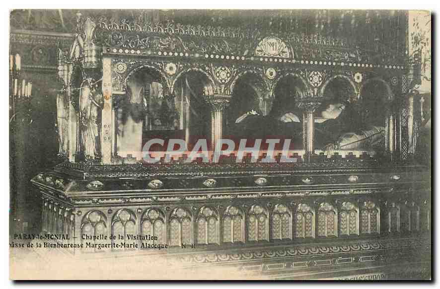 CPA Paray le Monial Chapelle de la Visitation Chasse de la Bienbearense Marguerite Marie alaceque 