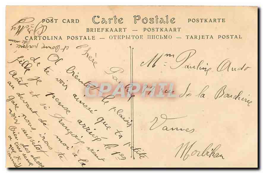 CPA Paris Le Dirigeable Militaire Republique apres avoir erolue sur Paris retourne a Meudon Zeppelin — Rückseite