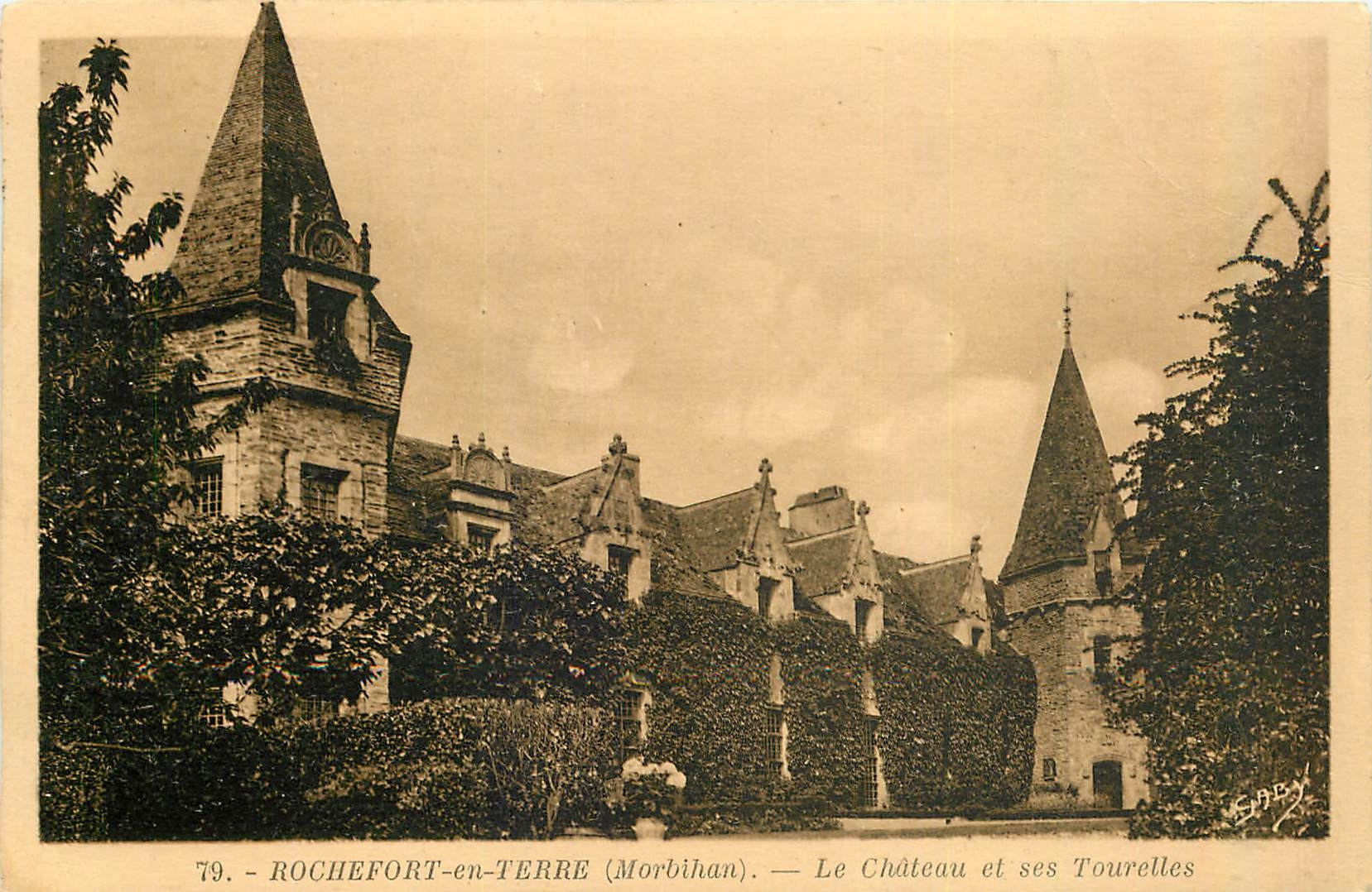 Rochefort-en-Terre (Morbihan) — Le Château et ses Tourelles — Éditeur G. Artaud, N°79