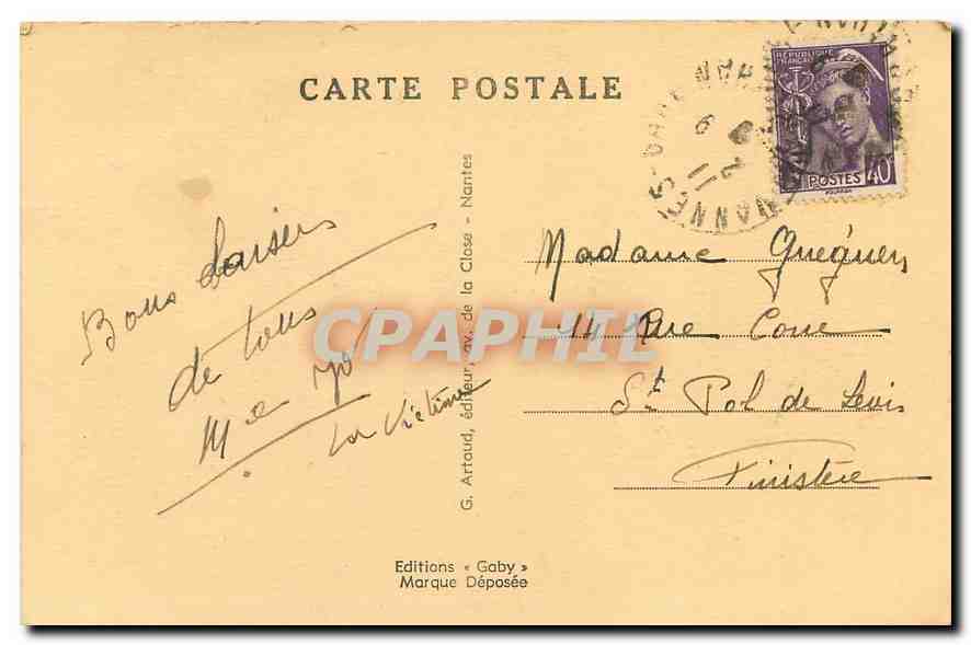 Rochefort-en-Terre (Morbihan) — Le Château et ses Tourelles — Éditeur G. Artaud, N°79 — Rückseite