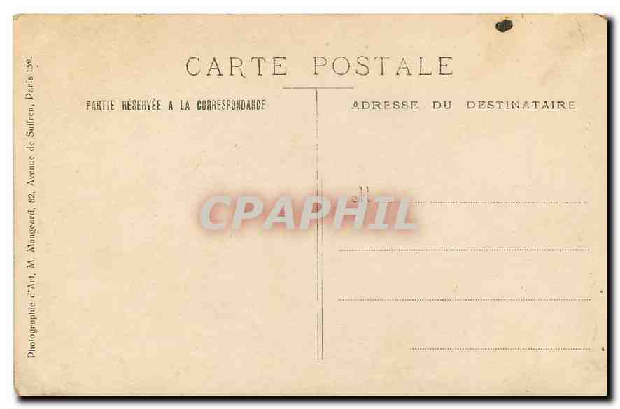 CARTE PHOTO Femme — Verso