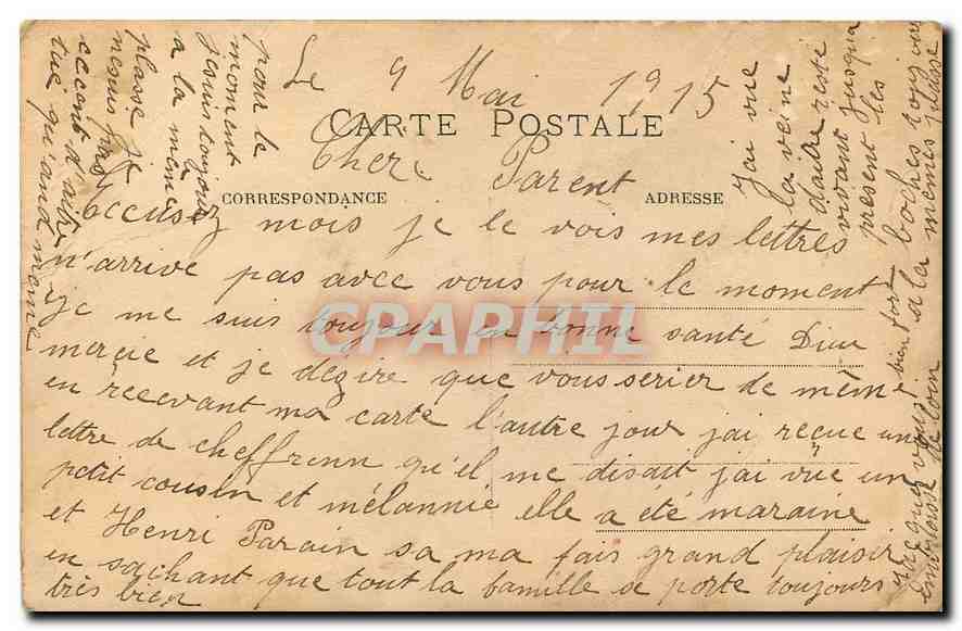CARTE PHOTO Homme Soldat — Verso