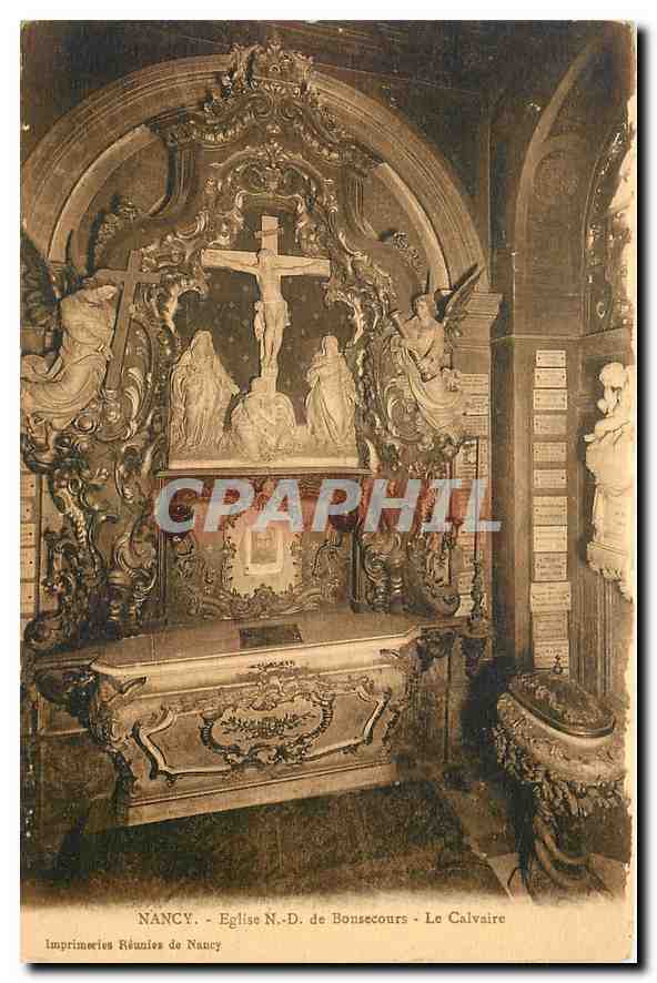 CPA Nancy Eglise N D de Bonsecours Le Calvaire 