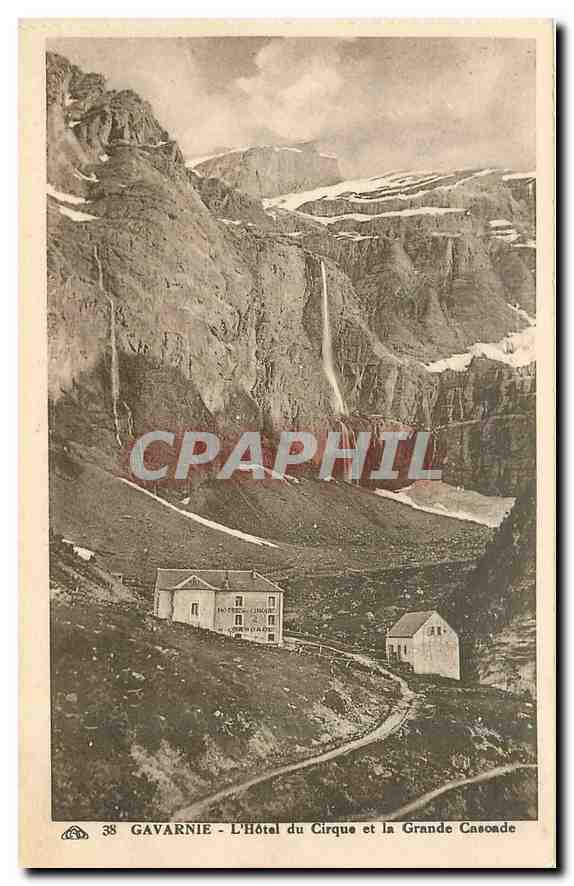 CPA Gavarnie L'Hotel du Cirque et la Grande Cascade 