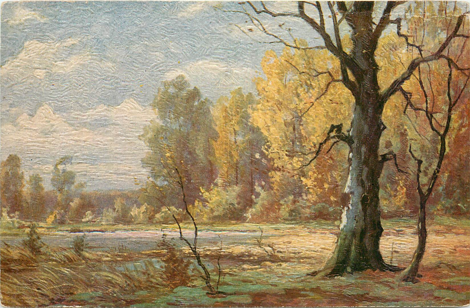 CPA W Hoy Herbststille Quietness in autumn La paix en automne 