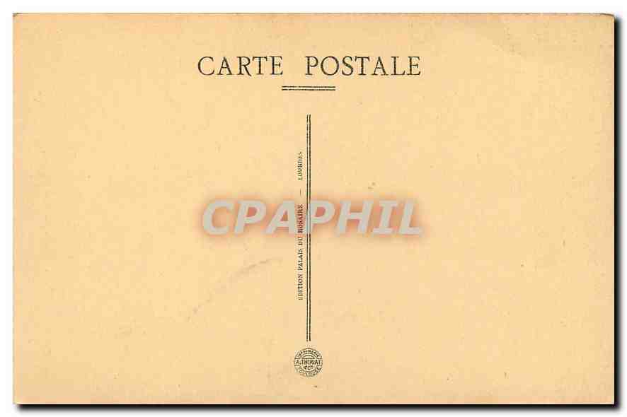CPA Lourdes La Grotte  — Verso
