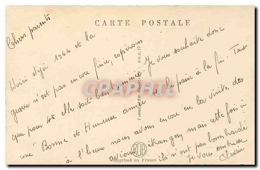 CPA Bonne annee — Back
