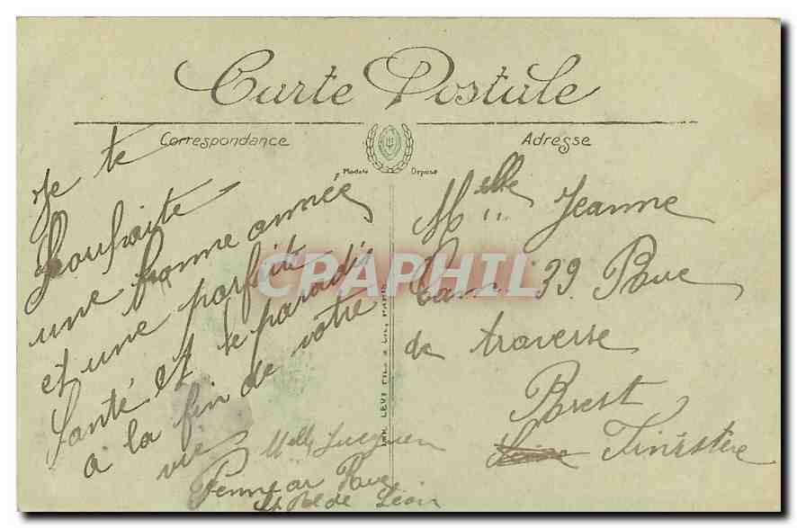 CPA Dieppe Le Monument et Eglise Saint Lacques  — Verso