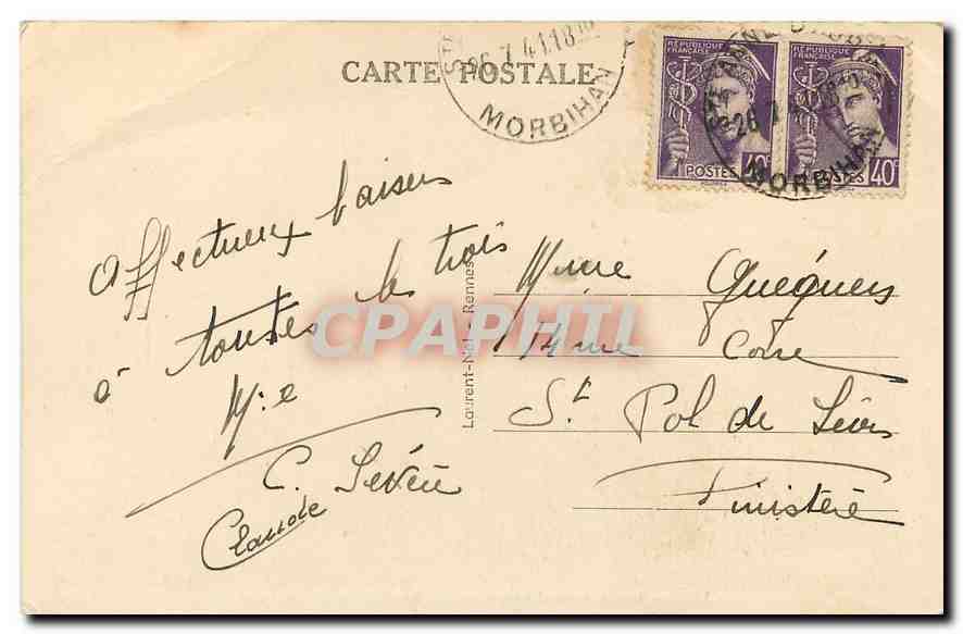 Sainte-Anne-d'Auray — La Basilique et la Fontaine — Éditeur Lote, n° 2450 — Rückseite