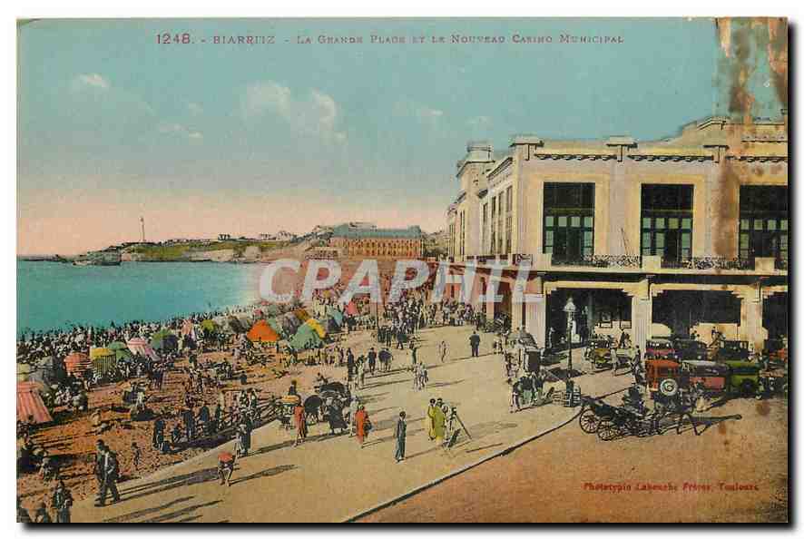 CPA Biarritz La Grande Plage et le Nouveau Casino Municipal