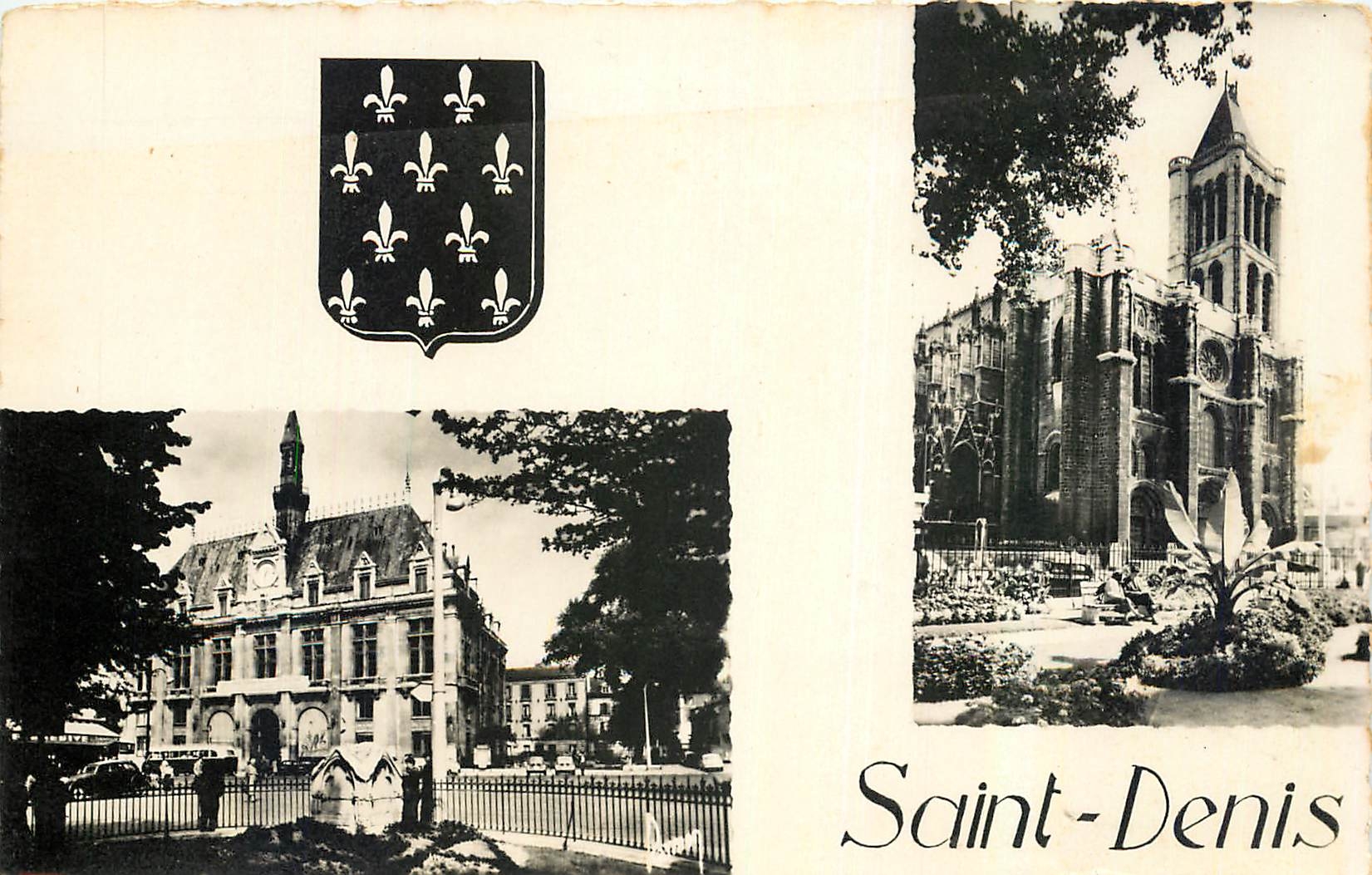 CPM Images de France La Cathedrale La Mairie Saint Denis