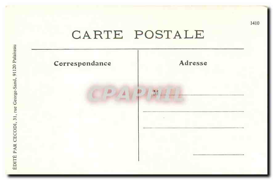 REPRO Les Petits Metiers de Paris La Marchande de Cafe au Lait  — Rückseite